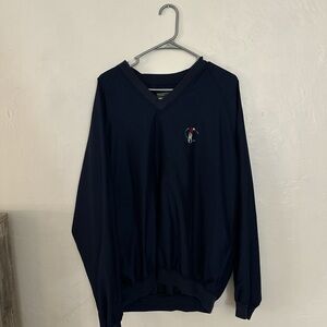 Classic V-Neck Navy Sweater